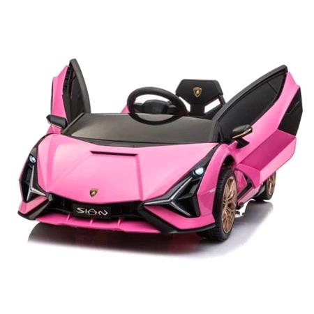 Lamborghini Sian Electric Ride On Car with Parents Remote   12v Pink