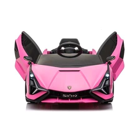 Lamborghini Sian Electric Ride On Car with Parents Remote   12v Pink