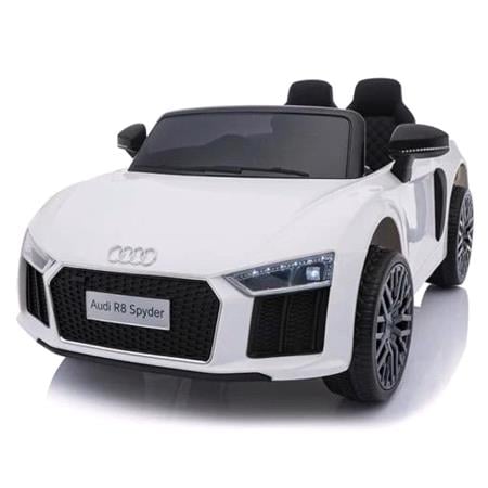 Audi R8 Kids Electric Ride On Car With Remote Control   12v White