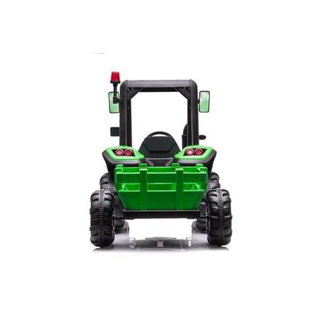 Kids Electric Ride On Tractor Multi Terrain   24v Green