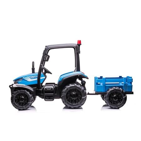 Kids Electric Ride On Tractor Multi Terrain   24v Blue