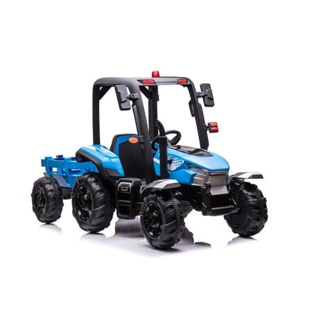 Kids Electric Ride On Tractor Multi Terrain   24v Blue