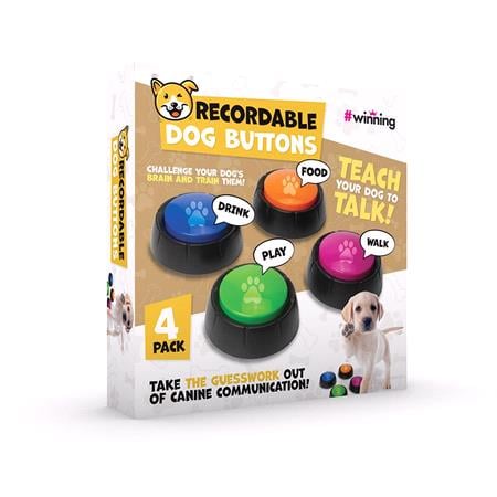 Recordable Dog Buttons Set 4   Fun Training With Your Dog