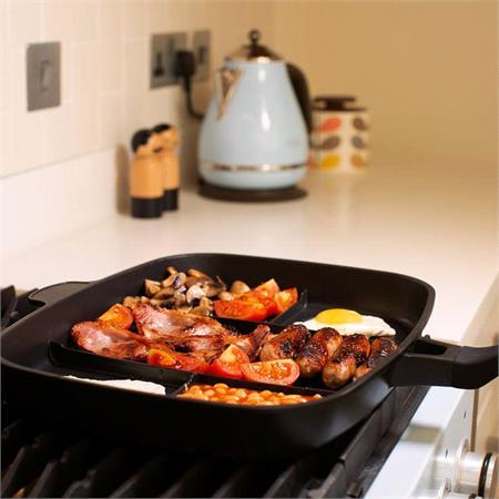 Lazy Man Frying Pan   5 Compartments