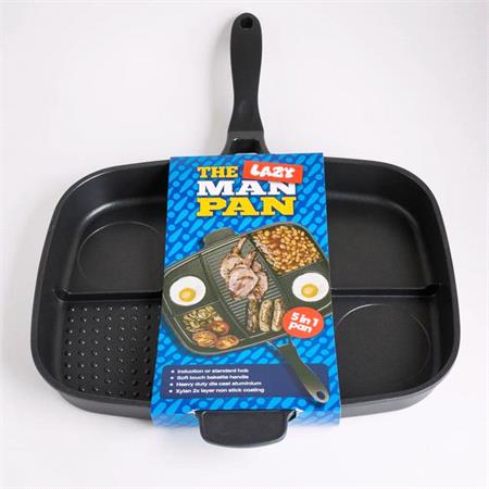 Lazy Man Frying Pan   5 Compartments