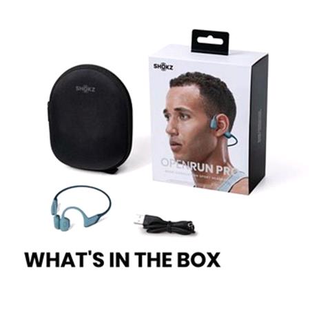 SHOKZ OpenRun Bone Conduction Headphones Blue   USB C