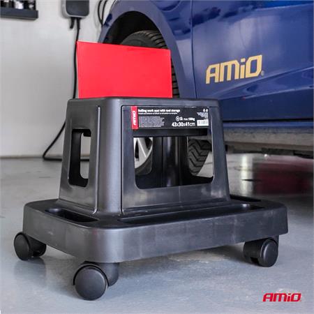 Rolling Work Seat with Tool Storage 150 kg 