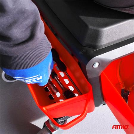 Rolling Work Seat with Tool Storage 150kg