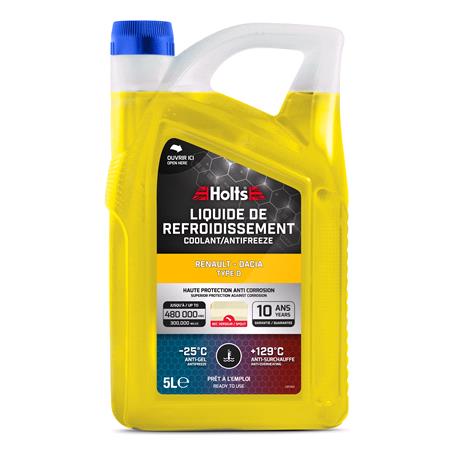 Holts Renault Dacia Type D Coolant/Antifreeze   Yellow 5L