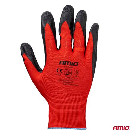 Latex Coated Safety Gloves Size L   2 Pairs