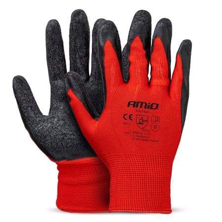 Latex Coated Safety Work Gloves Size M    2 Pairs