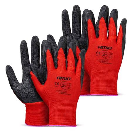 Latex Coated Safety Work Gloves Size XXL    2 Pairs