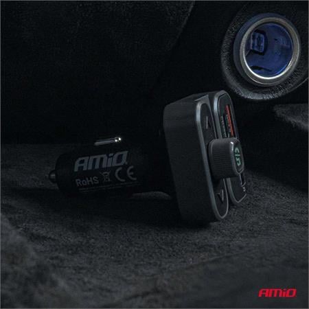 Bluetooth Car FM Transmitter With 2 USB and 1 USB C Port   12v / 24v