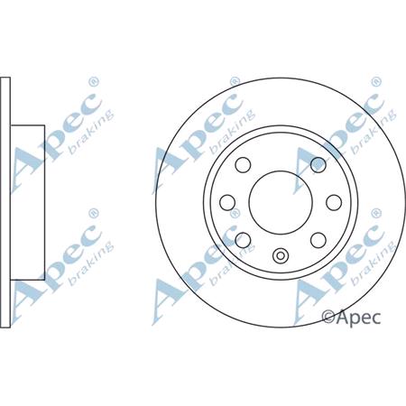 APEC Front Axle Brake Discs (Pair)   Diameter: 236mm   DSK159