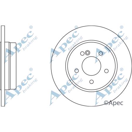 APEC Rear Axle Brake Discs (Pair)   Diameter: 290mm   DSK2043