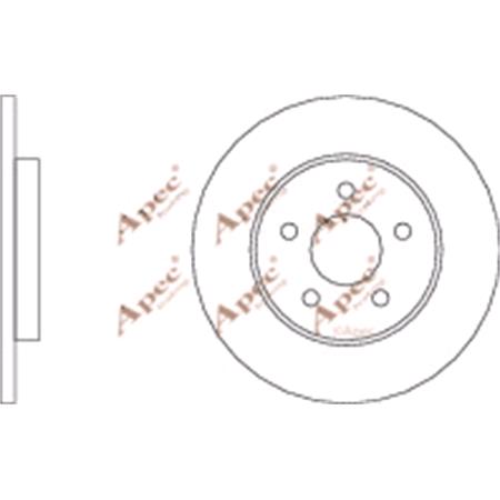 APEC braking Rear Axle Brake Discs (Pair)   Diameter: 280mm   DSK2058