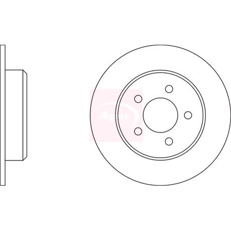 APEC Rear Axle Brake Discs (Pair)   Diameter: 290mm, for Kelsey Hayes braking system   DSK2079