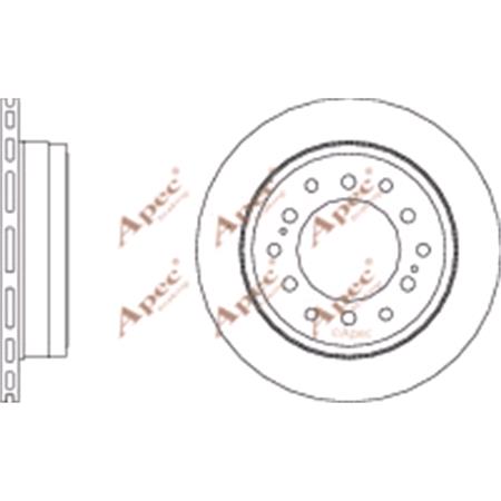 APEC Rear Axle Brake Discs (Pair)   Diameter: 312mm   DSK2151
