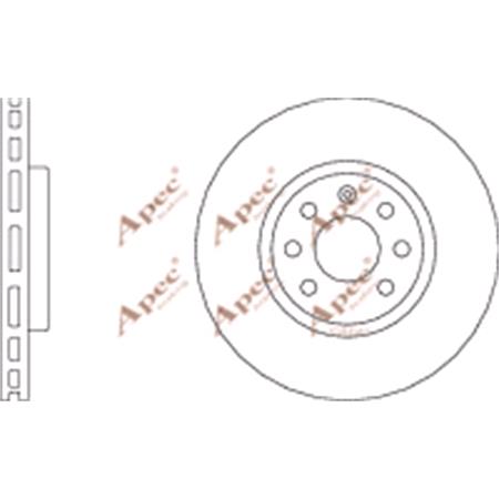 APEC Front Axle Brake Discs (Pair)   Diameter: 280mm   DSK2188