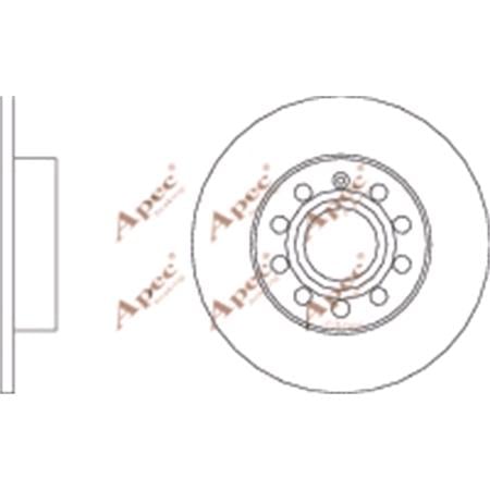 APEC braking Rear Axle Brake Discs (Pair)   Diameter: 256mm