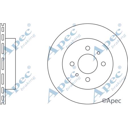 APEC Front Axle Brake Discs (Pair)   Diameter: 257mm   DSK2237