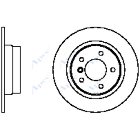 APEC braking Rear Axle Brake Discs (Pair)   Diameter: 296mm