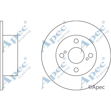 APEC Rear Axle Brake Discs (Pair)   Diameter: 240mm   DSK2306