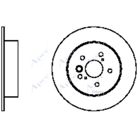 APEC braking Rear Axle Brake Discs (Pair)   Diameter: 303mm