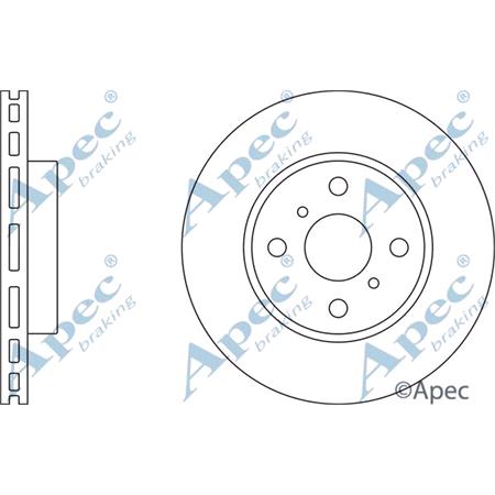 APEC Front Axle Brake Discs (Pair)   Diameter: 255mm   DSK2515