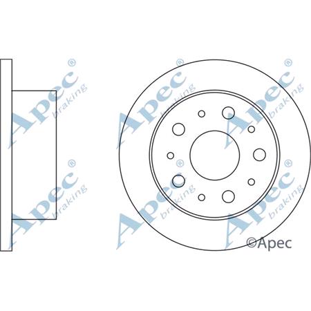 APEC Rear Axle Brake Discs (Pair)   Diameter: 280mm   DSK2625