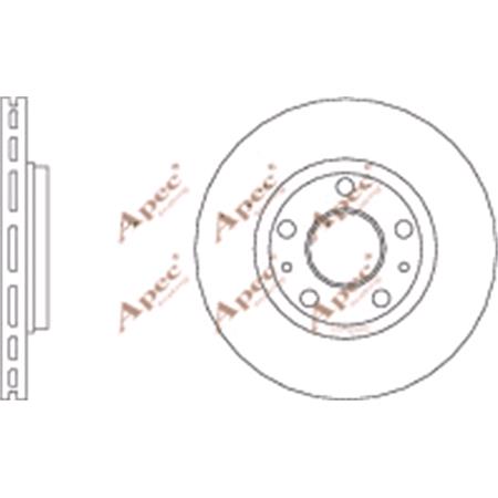 APEC Front Axle Brake Discs (Pair)   Diameter: 280mm   DSK2676