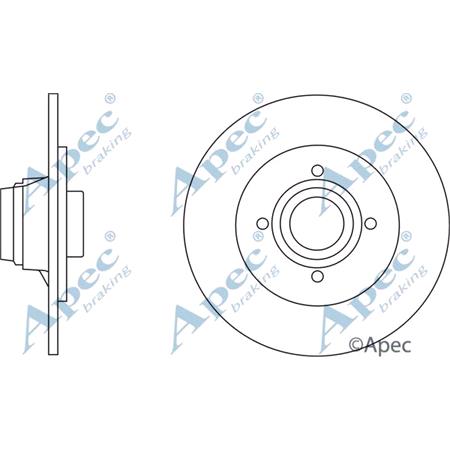APEC Rear Axle Brake Discs (Pair)   Diameter: 238mm   DSK2813