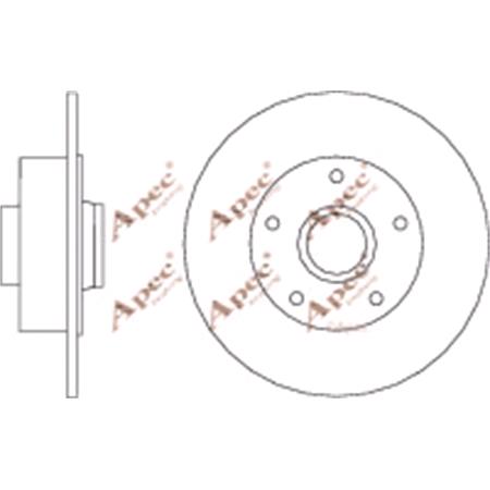 APEC Rear Axle Brake Discs (Pair)   Diameter: 260mm   DSK2871