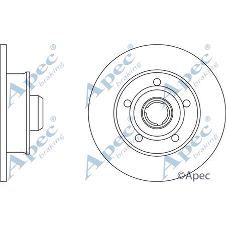APEC Rear Axle Brake Discs (Pair)   Diameter: 245mm   DSK2933