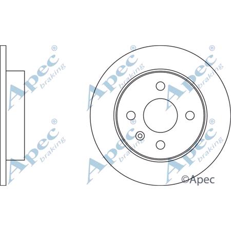 APEC Rear Axle Brake Discs (Pair)   Diameter: 240mm   DSK297