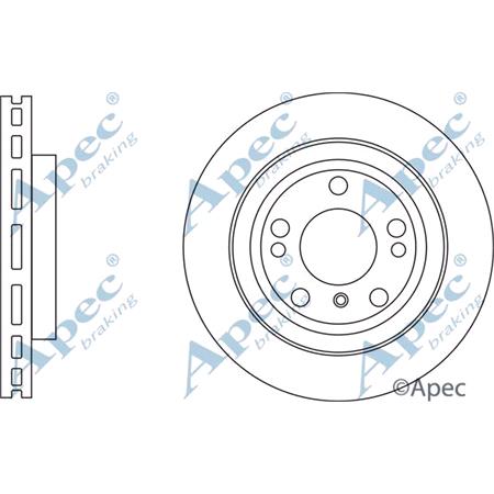 APEC Front Axle Brake Discs (Pair)   Diameter: 350mm   DSK3164