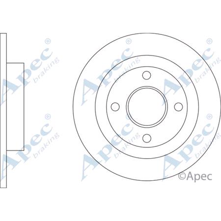 APEC Rear Axle Brake Discs (Pair)   Diameter: 253mm   DSK3393