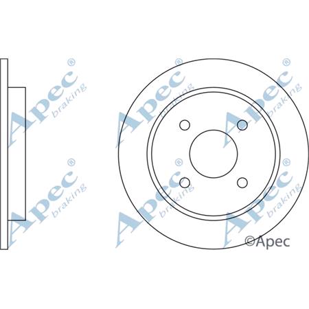 APEC Rear Axle Brake Discs (Pair)   Diameter: 252mm   DSK607