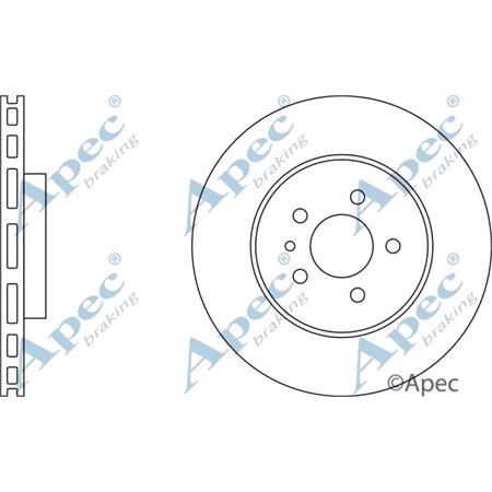 APEC braking Front Axle Brake Discs (Pair)   Diameter: 284mm   DSK788