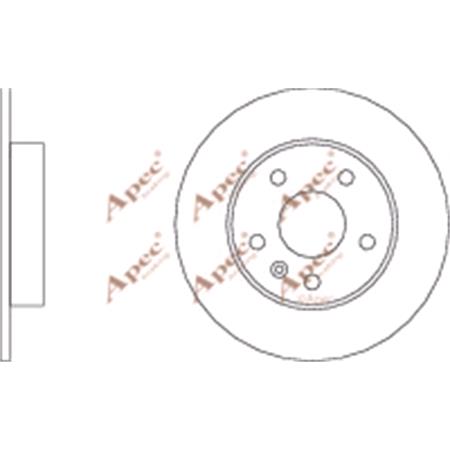 APEC Rear Axle Brake Discs (Pair)   Diameter: 264mm   DSK806