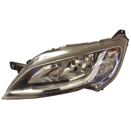Left Headlamp (Halogen, Takes H7 / H7 Bulbs, Silver Bezel, Supplied With Motor) for Fiat DUCATO van 2014 on