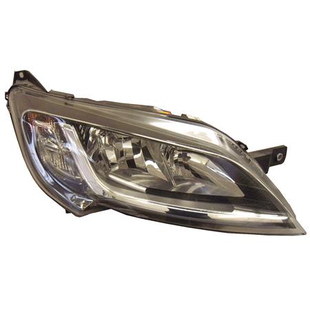 Right Headlamp (Halogen, Takes H7 / H7 Bulbs, Silver Bezel, Supplied With Motor) for Fiat DUCATO Flatbed   Chassis 2014 on