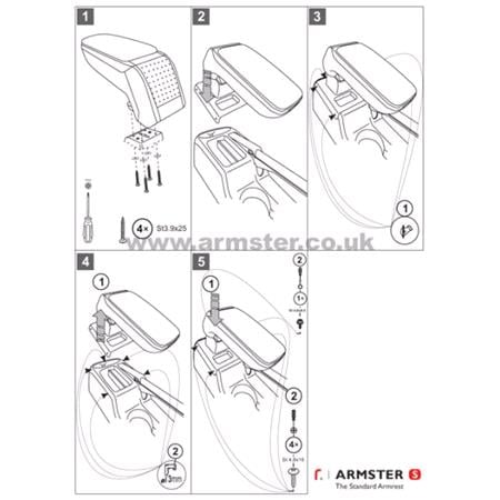 Tailor Made Armster Standard Armrest to Fit Volkswagen CADDY Estate 2004 Onwards