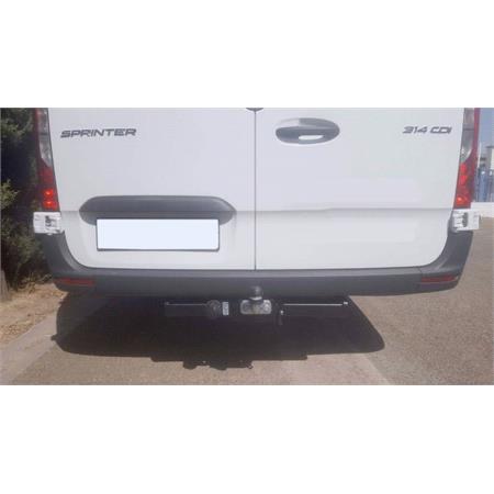 Aragon Flange Ball Towbar for Mercedes SPRINTER 3 t Box 2018 Onwards (Except Twin Wheels) (Models without Rear Step, 3.0 5.0T Wheelbase 3250, 3665 and 4325 mm)