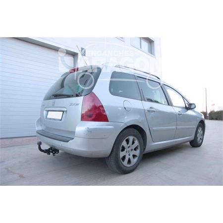Aragon Horizontaly Removable Towbar for Peugeot 307 SW 2002 to 2007