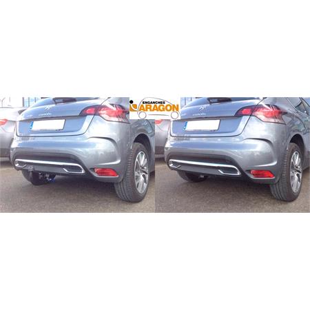 Aragon Vertically Detachable Towbar for DS DS 4 / DS 4 CROSSBACK 2015 to 2018