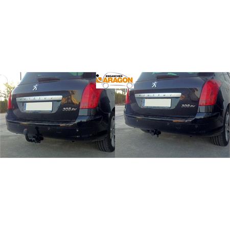 Aragon Horizontaly Removable Towbar for Peugeot 308 SW 2007 to 2013