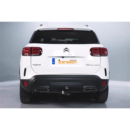 Aragon Horizontaly Removable Towbar for Peugeot 3008 SUV 2019 to 2024 (Hybrid & Hybrid4 Models, incl. GT / automatic tailgate opening with foot sensor) (Except Hybrid 136 (1,199 cm3)