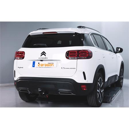 Aragon Horizontaly Removable Towbar for Peugeot 3008 SUV 2019 to 2024 (Hybrid & Hybrid4 Models, incl. GT / automatic tailgate opening with foot sensor) (Except Hybrid 136 (1,199 cm3)