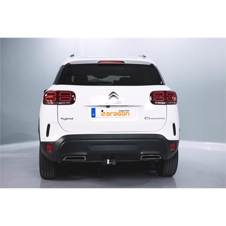 Aragon Horizontaly Removable Towbar for Peugeot 3008 SUV 2019 to 2024 (Hybrid & Hybrid4 Models, incl. GT / automatic tailgate opening with foot sensor) (Except Hybrid 136 (1,199 cm3)